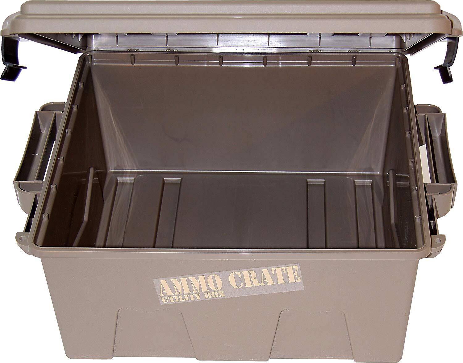 Pack of 2. MTM ACR8-72 Ammo Crate Utility Box with 7.25 Deep Large Dark Earth 