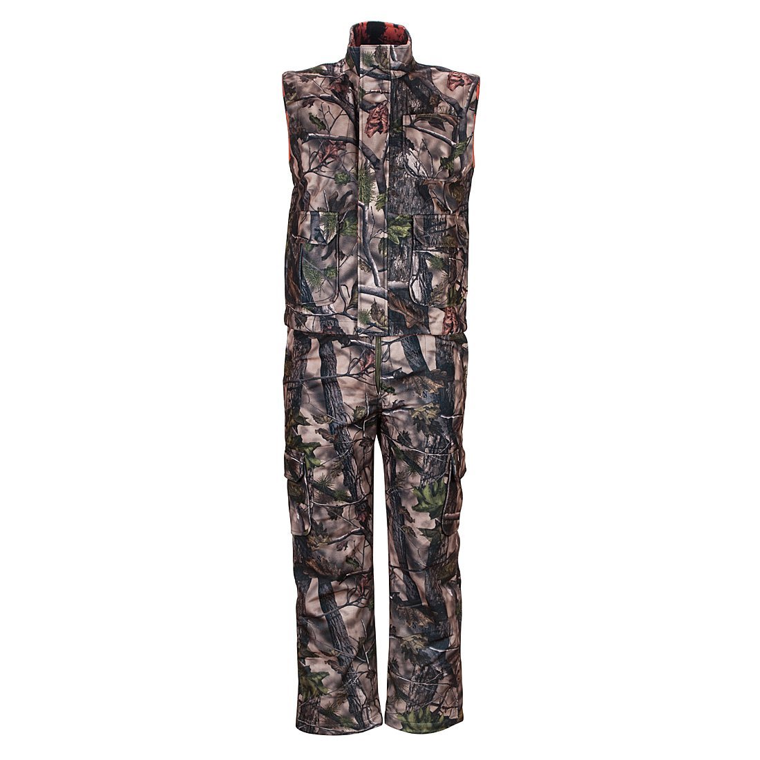 Xhunter Insulated Reversable Vest&pants Camo Blaze Orange Fleece