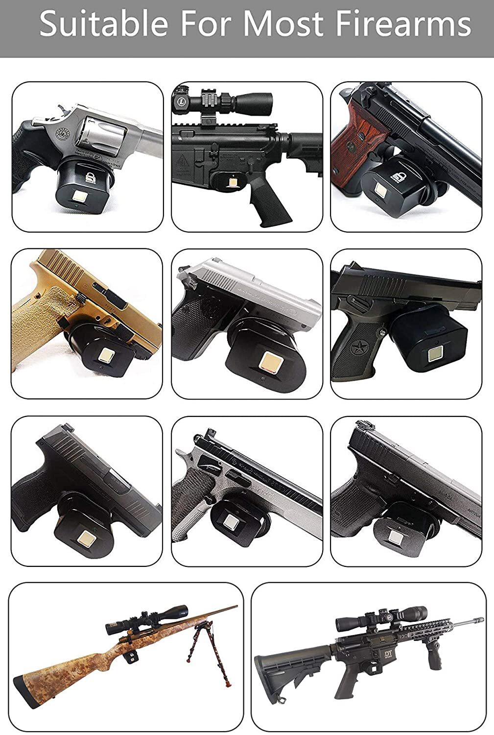 Bison Fingerprint Gun Trigger Lock for  Handguns Shotguns & Rifles 