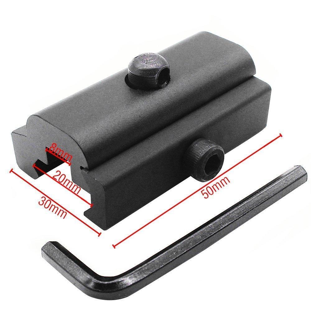 Aluminum Sling Swivel Stud To Picatinny 20mm Rail Bipod Mount Adapter – Black