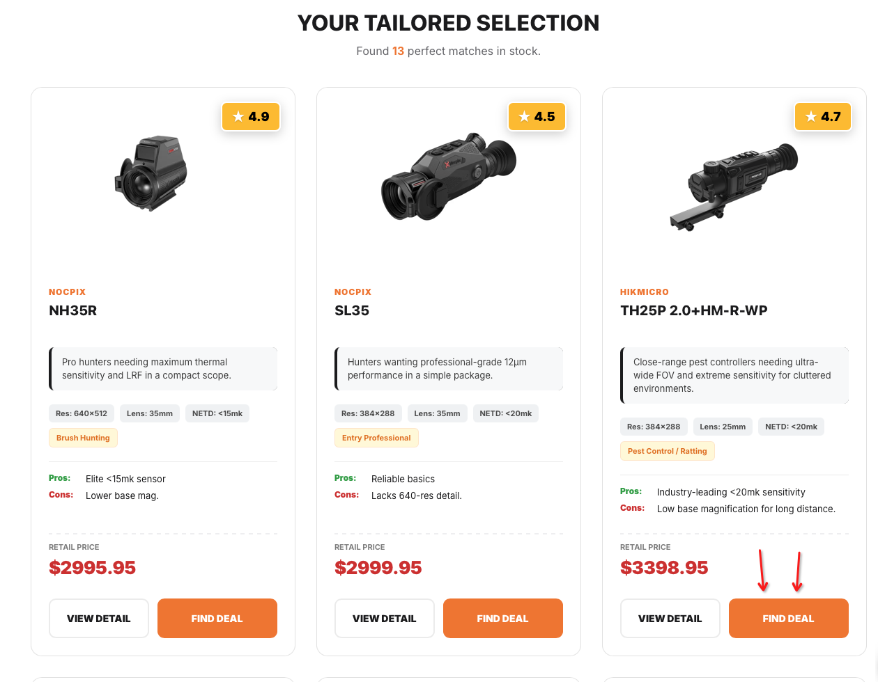 XHunter Smart Selector Results Page