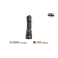 Acebeam Defender P17 Gray Dual Switch Tactical Torch - Cree Xhp70.3 Hi 6500k Max 4900 Lumens Throw 445m #P17 Gray