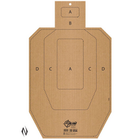 Allen Al15669 Ez Aim Ipsc Cb-T Corrugated Silhouette Target 18x30 Inch Dual-Sided