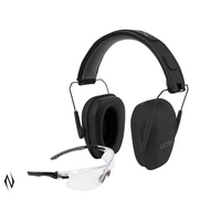 Allen Al4157 Ultrx Shield Ear Muffs Eye Protection Combo 23 Nrr Ansi Z87 Grey