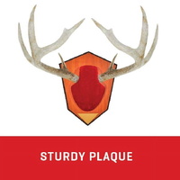 Allen Al561 Ez Mount Antler Mounting Kit Red Velvet Cover Wood Plaque