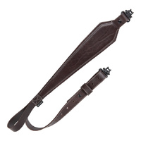Allen Al8511 Leather Rifle Sling Dark Mahogany Padded Swivels Adjustable 28-35in