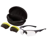 Allen Ion Shooting Glasses 3 Sets - Mirror Smoke Clear Yellow Lens #al2228