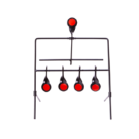 Allen Metal Resetting Steel Custom Target Air Guns Shooting - Black Red #15285