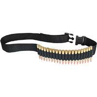 Allen Rifle Shell Belt Holder Webbing Lightweight Quick-release Buckle Shooting Accessories - 20 Cartridges 2 Inches Black #212