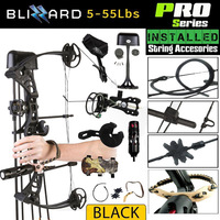 Apex Hunting 55 Lbs Pro Series Blizzard Compound Bow Kit Right Hande - Black #cb50B-Pro