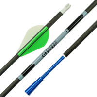 Apex Hunting Carbon Blackout Nano Arrows 300 Spine 12 Pack - Green And Blue #acbon-300-X12
