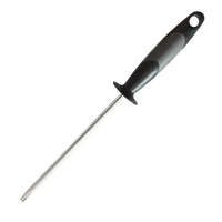 Accusharp Diamond Sharpening Butcher Steel 9″ - Rubber Over-molded Handle #a034c