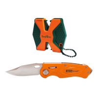 Accusharp  Sport Knife And Sharpneasy 2-step Knife Sharpener - Blaze Orange 2-step Combo Pack #a045c