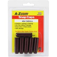 A-zoom Precision Cnc 454 Casull Metal Snap Caps Solid Aluminum - 6 Pack #16126