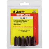 A-Zoom 16125 Snap Caps 38 S&W 6 Pack Aluminium