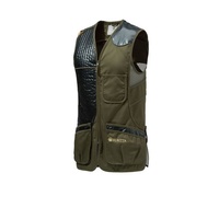 Beretta Sporting Vest - Cotton And Mesh W Leather Patch Dark Olive #gt691-02113-072A