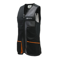 Beretta Uniform Pro Olympic Shooting Vest - Unisex Black Jet & Orange #gt761-t1553-0971