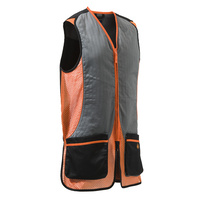Beretta Silver Pigeon Shooting Vest - Cotton Black & Orange #gt031-02113-0945 [S]