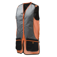 Beretta Silver Pigeon Shooting Vest - Cotton Black & Orange #gt031-02113-0945 [Xl]
