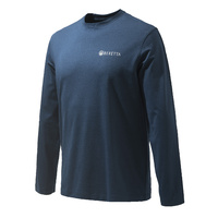 Beretta Long Sleeved Team T-shirt - Cotton Blue Total Eclipse #ts482-t1557-0504