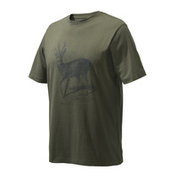 Beretta Roebuck T-shirt - Cotton Short Sleeved Green #ts741-t1557-0715