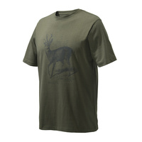 Beretta Roebuck T-Shirt - Cotton Short Sleeved Green #ts741-T1557-0715