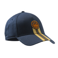Beretta Corporate Striped Cap - Heavy Cotton Inner Sweatband And Adjustable Strap #bc023-t1562 [blue]