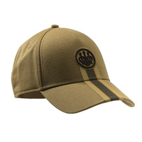 Beretta Corporate Striped Cap - Heavy Cotton Inner Sweatband And Adjustable Strap #bc023-t1562 [tan]