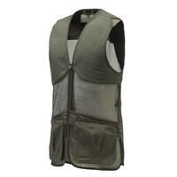 Beretta Unisex Cotton And Mesh Shooting Vest - Ykk Zip Green Moss #gt671t155307aa