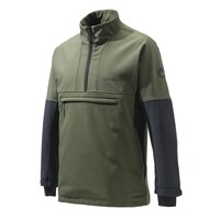 Beretta Hybrid Fabric Bwr Fleece Horizontal Zippered Pocket - Green Water Repellent Wind Resistant #p3451-t1658-0715