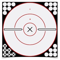 Birchwood Casey Shoot-n-c X Bulls-eye Self Adhesive Shooting Target - 12 Inch White / Black - 5 Targets -120 Pasters #34019
