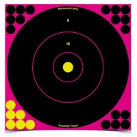 Birchwood Casey Shoot-n-c Self-adhesive Bullseye Paper Shooting Targets - 12 Inch Black/pink 5 Pack #34027
