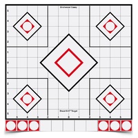 Birchwood Casey Shoot-n-c Sight-in Shooting Paper Self Adhesive Target - 12 Inch White/black 5 Targets 55 Pasters #34219