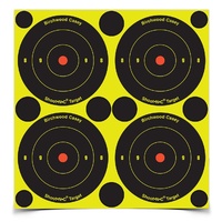 Birchwood Casey Shoot-n-c Self Adhesive Bulls Eye Paper Reactive Shooting Targets - 3 Inch 240 Targets 60 Sheets Pack #34375