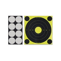 Birchwood Casey Shoot-n-c Laser 8 Inch Bullseye Paper Shooting Targets - 6 Sheets 24 Pasters #34807
