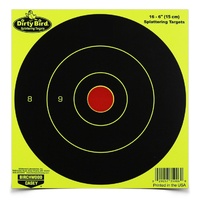 Birchwood Casey Dirty Bird Chartreuse 6 Inch Bullseye Targets - 16 Sheets #bc-35906