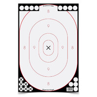 Birchwood Casey Shoot-nc 12x18" Silhouette Shooting Target 90 Pasters - 5 Pack White Black #bc-34615