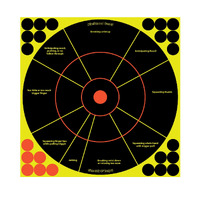 Birchwood Casey Shooting Paper Target Shoot-n-c Self Adhesive 12 Inches Sight In 5 Targets - 110 Pasters Chartreuse #bc-34032