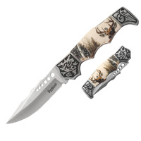 Bushlands Skinning Folding Knife - 8 Inch Blade Abs Handle #fb0069