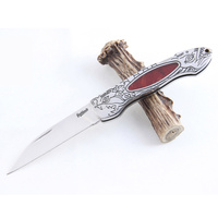Bushlands Fish Skinning Line Lock Folding Knife - Stainless Steel Blade With Resin Handle #00124