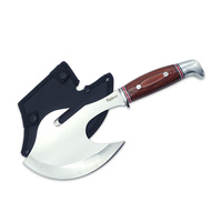 Bushlands Hunting Survival Full Tang Axe - Pakka Wooden Handle 30cm Overall #708