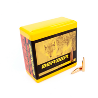 Berger 24323 6mm Varmint Bullets 88 Grain High Bc Flat Base 100 Pack