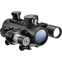 Barska 1X30Mm Multi-Rail Sight - W/red Laser Sight And Flashlight #ac11398