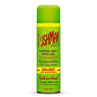 Bushman Plus Aerosol Personal Insect Repellent - 12-Pack 350G 20% Deet With Sunscreen #bp0350A
