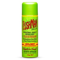 Bushman Plus Aerosol Personal Insect Repellent - 12-Pack 150G 20% Deet With Sunscreen #bp0150A