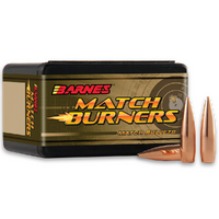 Barnes B30100 Match Burner 6.5mm 145gr Boat Tail Projectiles (100 Pack)