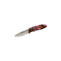 Browning Drop Point Liner Lock Folding Blade Knife - Pink Camo 6.25 Inch Overall #3220250