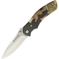 Browning Drop Point Folding Blade Knife - Camo 4.13 Inch #3220230