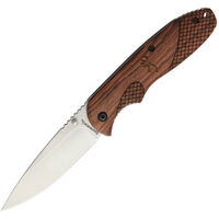 Browning Rosewood Drop Point Folding Knife W Linerlock - 4 Inch Closed #3220176