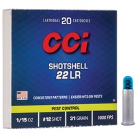 Cci .22 Lr Rimfire Shotshells For Varmint Control, 20-round Pack #c39